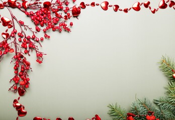 Christmas or thanksgiving concept background with copy space.