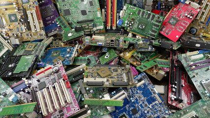 Bunch of old motherboards. Computer boards in a bunch, for sale