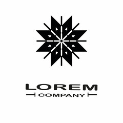 Simple but elegant logo in black and white.