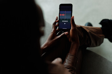 Incognito human listening podcast on mobile phone