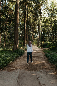 Woman walking in the park