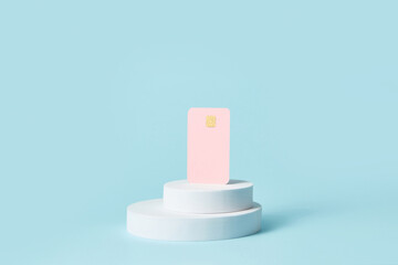 Soft pink credit card