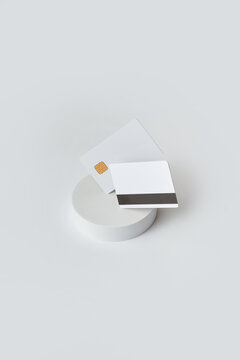 White credit cards with chip
