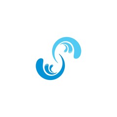 Water splash logo vector icon illustration