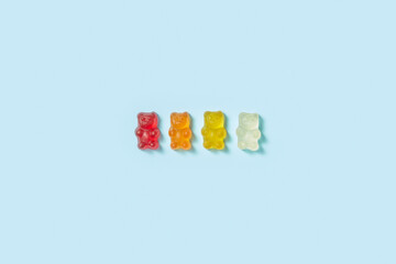 Four sweet jelly bears