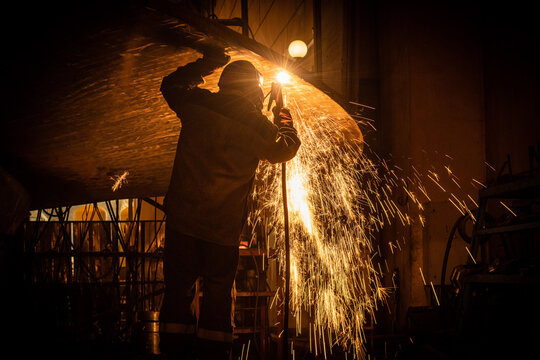 Welder At Work in the factory