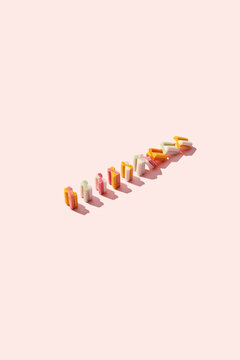 Chewing gums falling