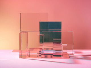 Acrylic podium for product presentation