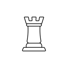 Chess rook icon design template vector isolated illustration