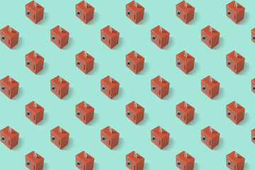 Vault With Dollar Bill Pattern On Pastel Green 