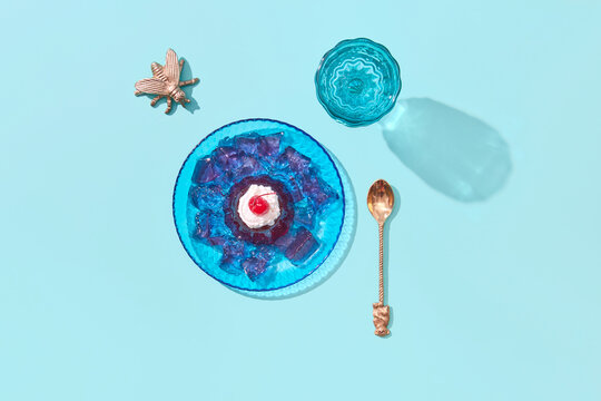 Jelly dessert and beverage composition