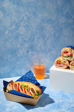 Vietnamese Banh mi is street food with fresh ingredients