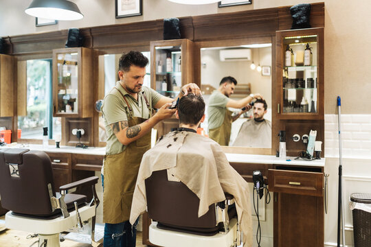 Haircut in the barbershop