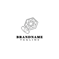 jewelry accessories logo simple icon design template black isolated vector illustration