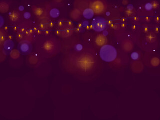 Christmas lights - Bright purple defocused background