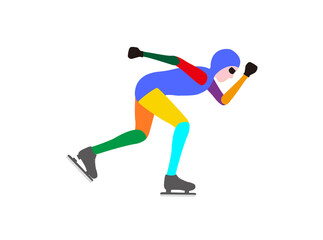 Fototapeta na wymiar アイススケート選手のパフォーマンスのイラスト素材です。