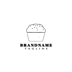 cupcake logo cartoon icon design template symbol isolated vector illustration