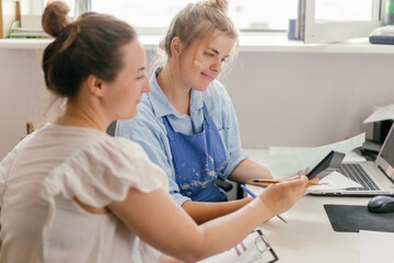 Small business owners at work