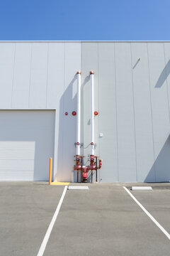 Minimal shot of pipes on industrial area