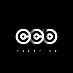 CCB Letter Initial Logo Design Template Vector Illustration