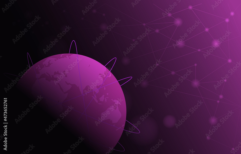 Poster global digital network communication connection internet computer technology business