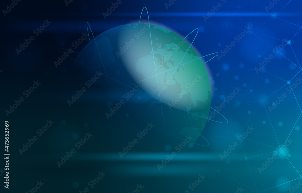 Poster global digital network communication connection internet computer technology business
