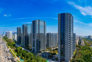 Urban environment of Gongnong Road, Nantong City, Jiangsu Province