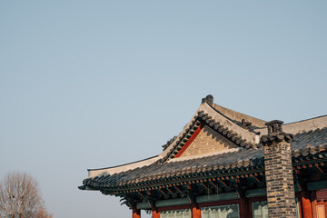 Naklejka premium Hwaseong Haenggung palace Korean traditional architecture in Suwon, Korea