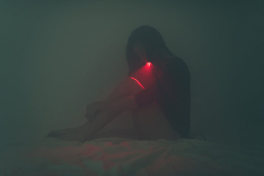 Introspective dreamy portrait