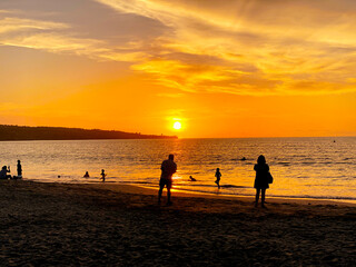 sunset beach in Bali island