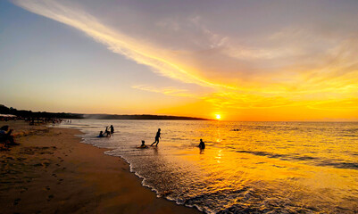 sunset beach in Bali island