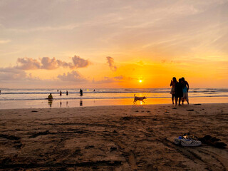 sunset beach in Bali island