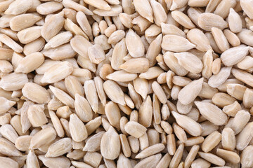 Heap of sunflower seeds as background