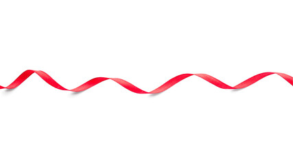Rd ribbon on white background
