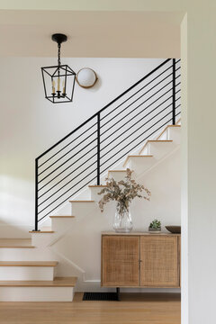 Foyer of Contemporary home 