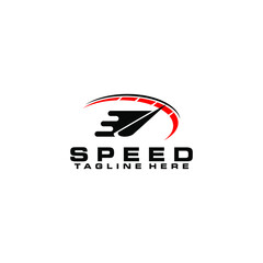 Speedometer logo concept vector. Technology of speed logo vector