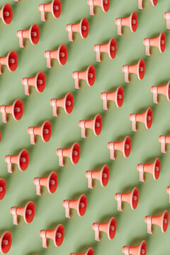 vertical pattern of megaphones 