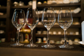champagne glasses on the table