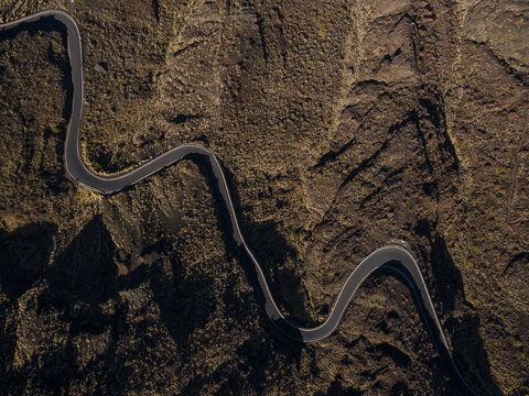 Mountain road from above.