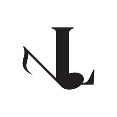 Letter L with Music Key Note Logo Design Element. Usable for Business, Musical, Entertainment, Record and Orchestra Logos