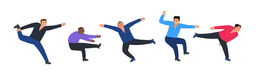 man figure skating athletes set winter sports championship