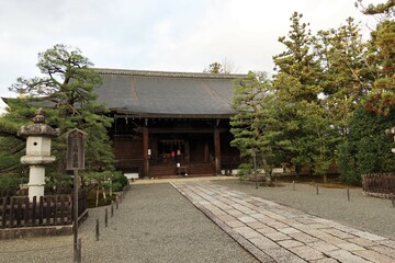 Hon-dou Main Hall in the precincts of Kouryu-ji Temple at Uzumasa in Kyoto City in Japan 日本の京都市太秦にある広隆寺境内の本堂