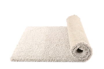 Modern carpet on white background