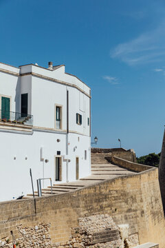 White houses with staircase