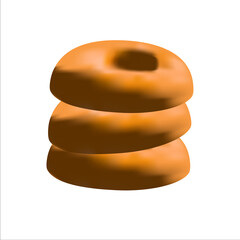 Illustration appetite bread bagel. breakfast food