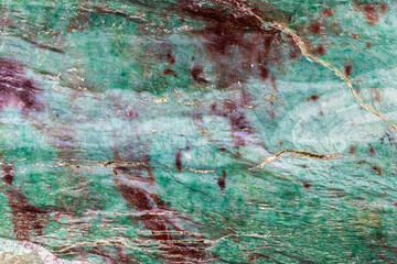 Fuchsite Mineral,  Closeup  