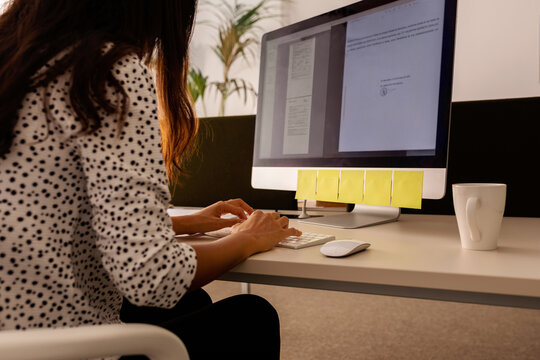 Woman working at office