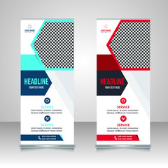 retractable banner design template vector file