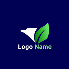 Natural eagle logo with simple design
