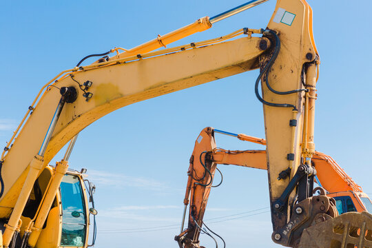 Two excavators